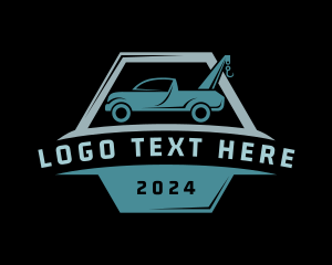 Hexagon - Automobile Towing Truck logo design