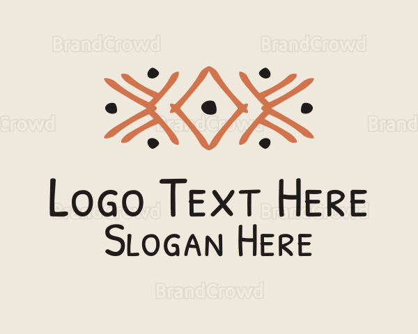Orange Tribal Detail Logo