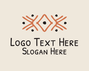 Orange Tribal Detail Logo