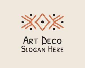 Deco - Orange Tribal Detail logo design