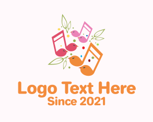 Music Lesson - Musical Song Bird logo design