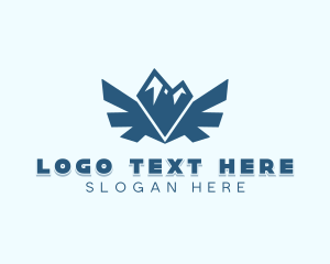 Wings - Mountain Summit Hiking logo design