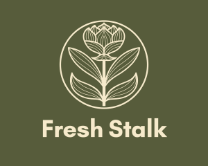 Stalk - White Flower Stalk logo design