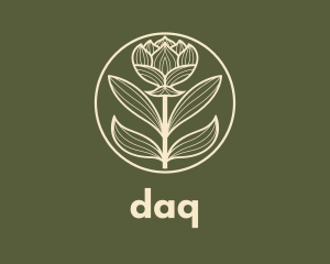 Farmer - White Flower Stalk logo design