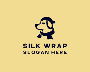 Winter Dog Scarf logo design