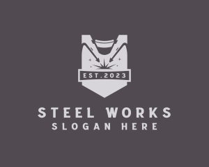 Welding Torch Metalwork logo design