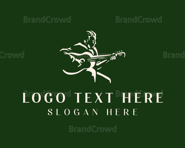 Guitarist Musician Performer Logo