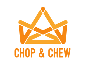 Orange Modern Crown Logo