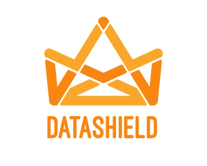 Orange Shield - Orange Modern Crown logo design