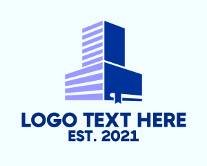 Book - Blue Book Tower logo design