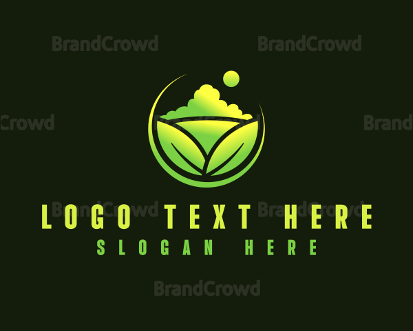 Leaf Landscaping Maintenance Logo