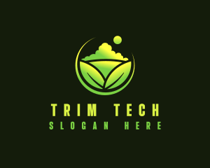 Trim - Leaf Landscaping Maintenance logo design
