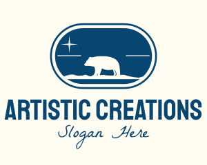 Blue Polar Bear  Logo