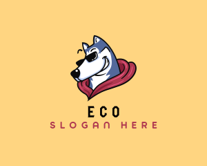 Hiphop - Cool Siberian Husky logo design