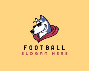 Shade - Cool Siberian Husky logo design