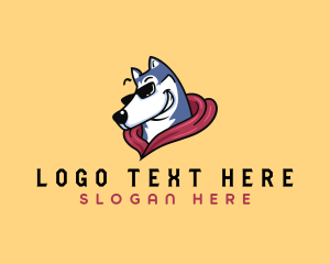 Cool Siberian Husky Logo