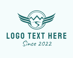 Summit - Mountain Camping Wings logo design