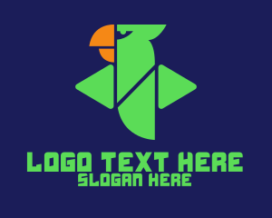 Website - Green Digital Parrot logo design