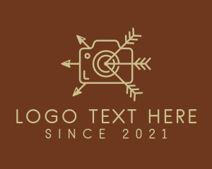 Shoot - Minimal Photography Camera Arrows logo design