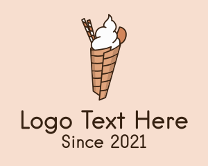 Food Stall - Whipped Cream Dessert logo design