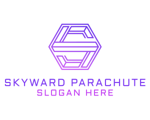 Gradient Hexagon Tech Letter S logo design