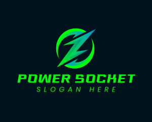 Socket - Voltage Lightning Energy logo design