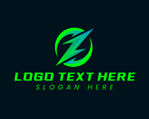 Battery - Voltage Lightning Energy logo design