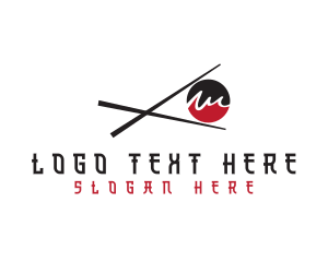 Sushi - Chopsticks Sushi Restaurant logo design