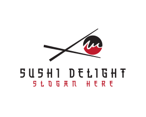 Sushi - Chopsticks Sushi Restaurant logo design