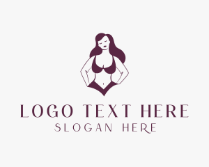 Swimwear - Woman Body Lingerie logo design