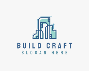 Construction Blueprint Architect logo design