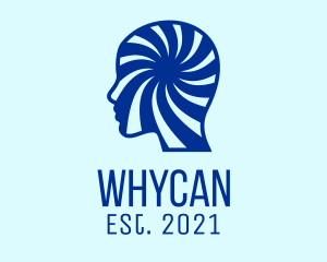 Swirl - Blue Human Illusion logo design