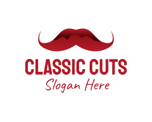 Red Mustache Barber logo design