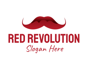 Red Mustache Barber logo design