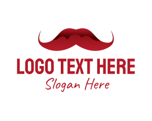 Man - Red Mustache Barber logo design