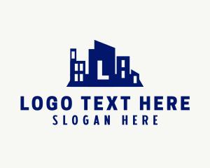 Dark Blue - City Building Architecture logo design