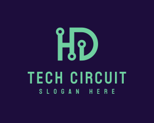 Circuitry - Tech Circuitry Letter HD logo design