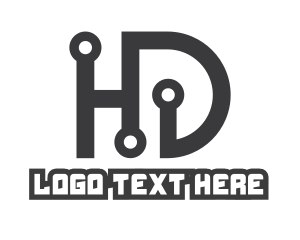 High Tech - Tech HD Monogram logo design