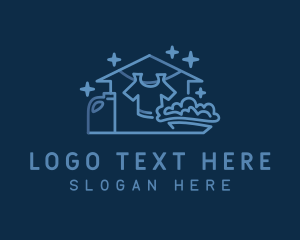 Detergent - Blue Laundry Cleaning logo design