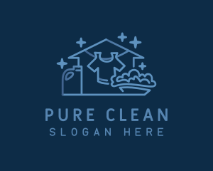 Blue Laundry Cleaning logo design