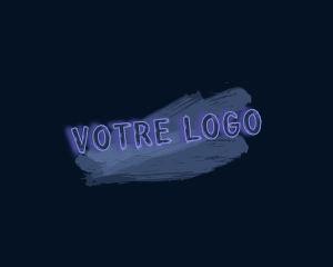 Popculture - Neon Clothing Brush Strokes logo design