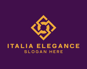 Golden Elegant Tile Pattern logo design