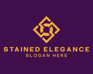 Golden Elegant Tile Pattern logo design