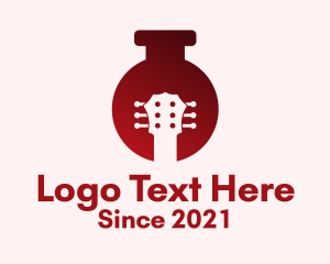 Chemist - Guitar Laboratory Flask logo design