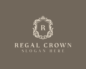 Regal Monarch Crown Shield logo design