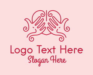 Marriage - Hand Heart Massage logo design