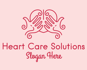 Hand Heart Massage  logo design