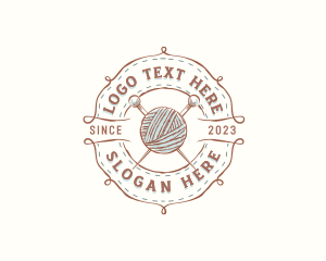 Needle - Craft Yarn Knitting logo design