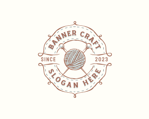 Sewing Yarn Knitting logo design