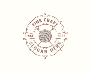 Sewing Yarn Knitting logo design